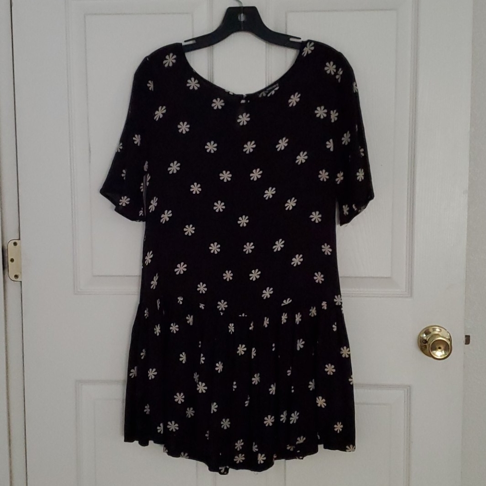 ★Short Sleeve Floral Mini Dress